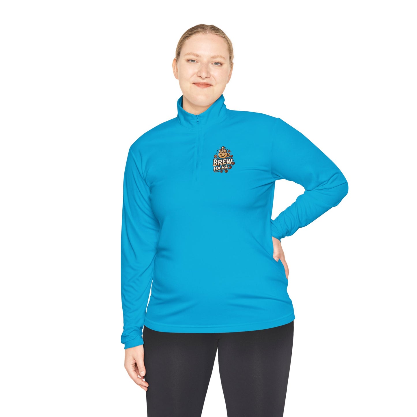 Cozy Quarter-Zip Pullover, Casual Wear, Gifts for Coffee Lovers, Fall Fashion, Unisex Style, Brew Crew Pullover