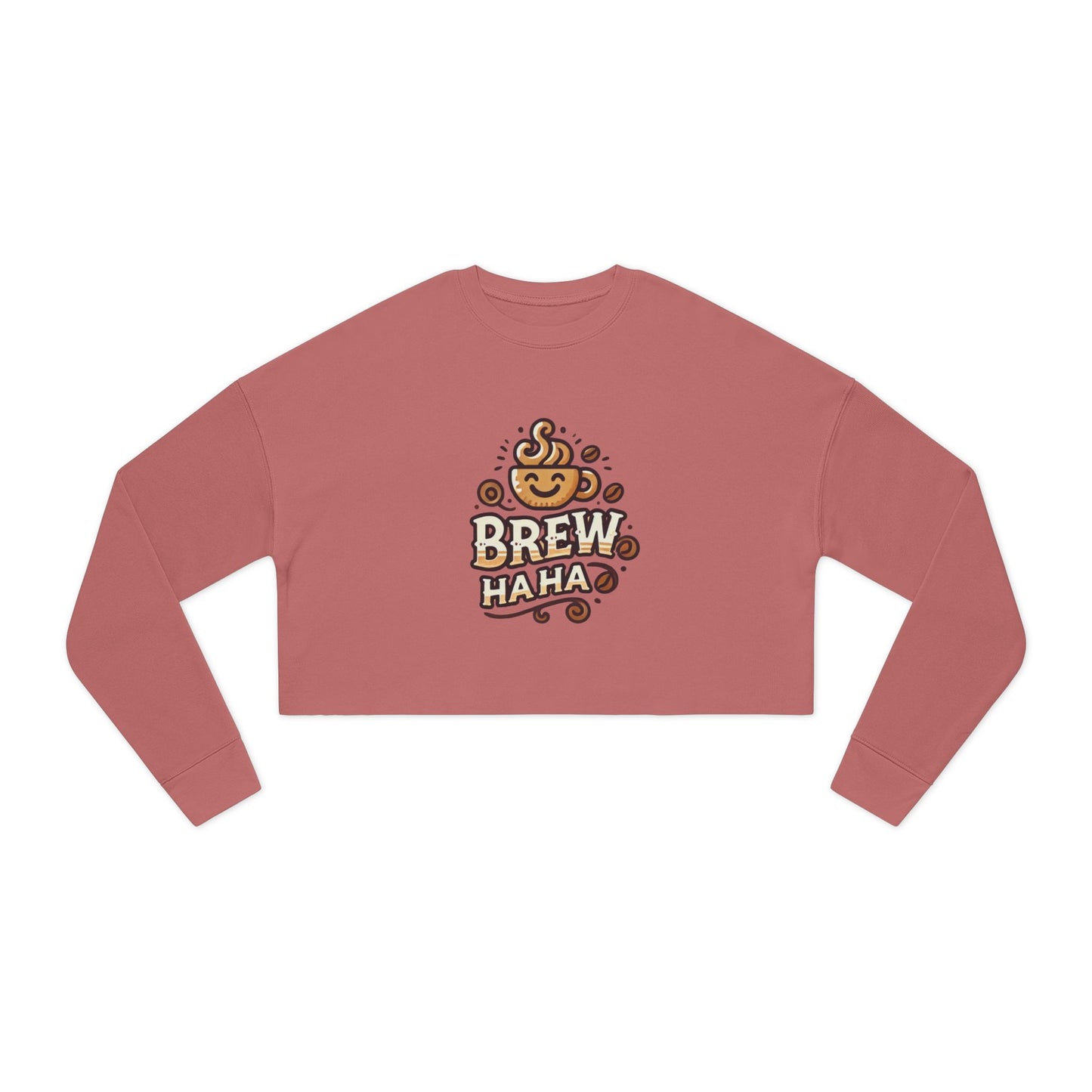 Brew Haha Cropped Sweatshirt - Cozy Fall Fashion, Funny Sweatshirts, Pumpkin Spice Lover Gift, Halloween Outfit, Autumn Apparel