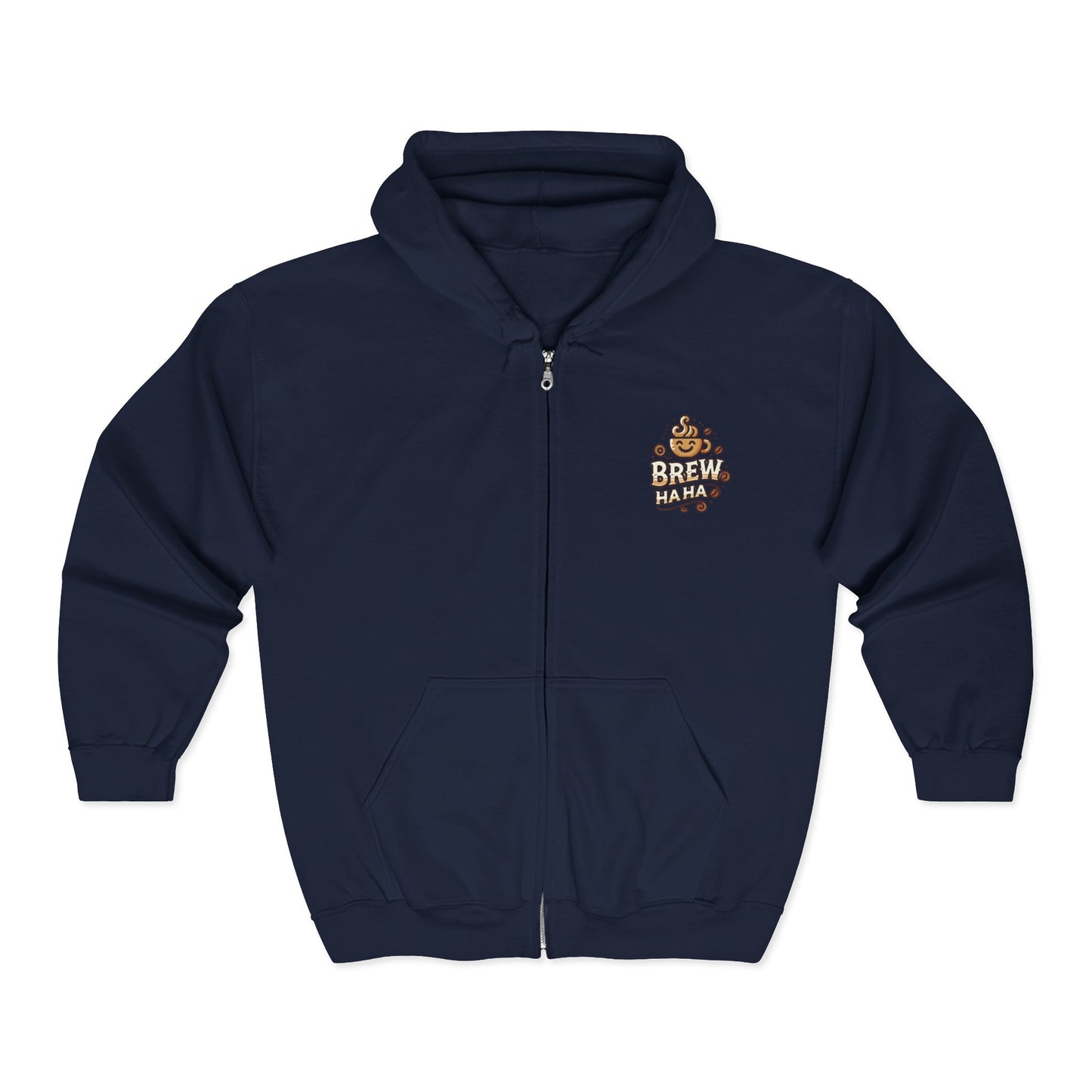 Coffee Lover's Unisex Zip Hoodie | Funny Brew Haha Sweater | Ideal for Cafés, Chill Nights, Coffee Dates, Birthdays, Gifts