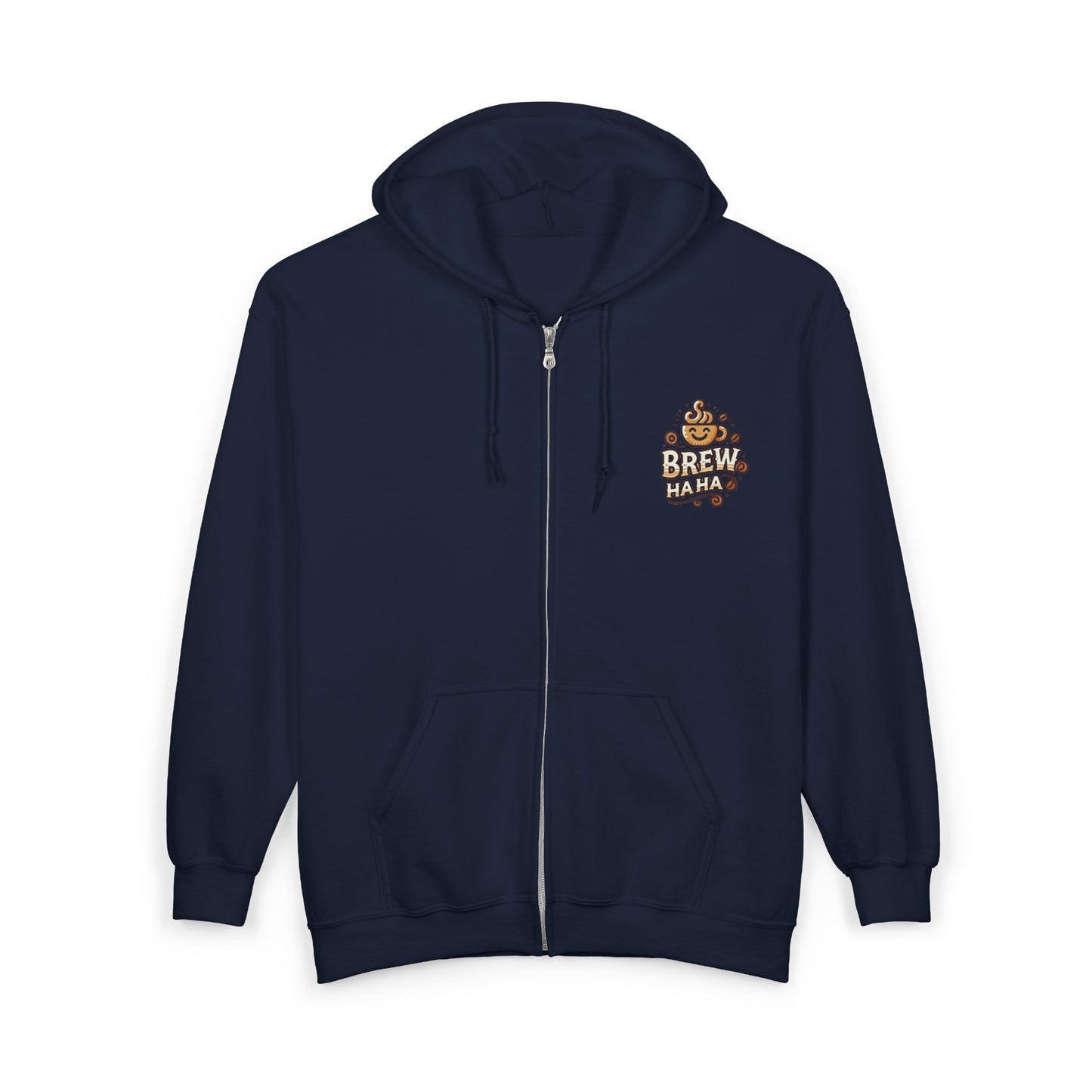 Coffee Lover's Unisex Zip Hoodie | Funny Brew Haha Sweater | Ideal for Cafés, Chill Nights, Coffee Dates, Birthdays, Gifts