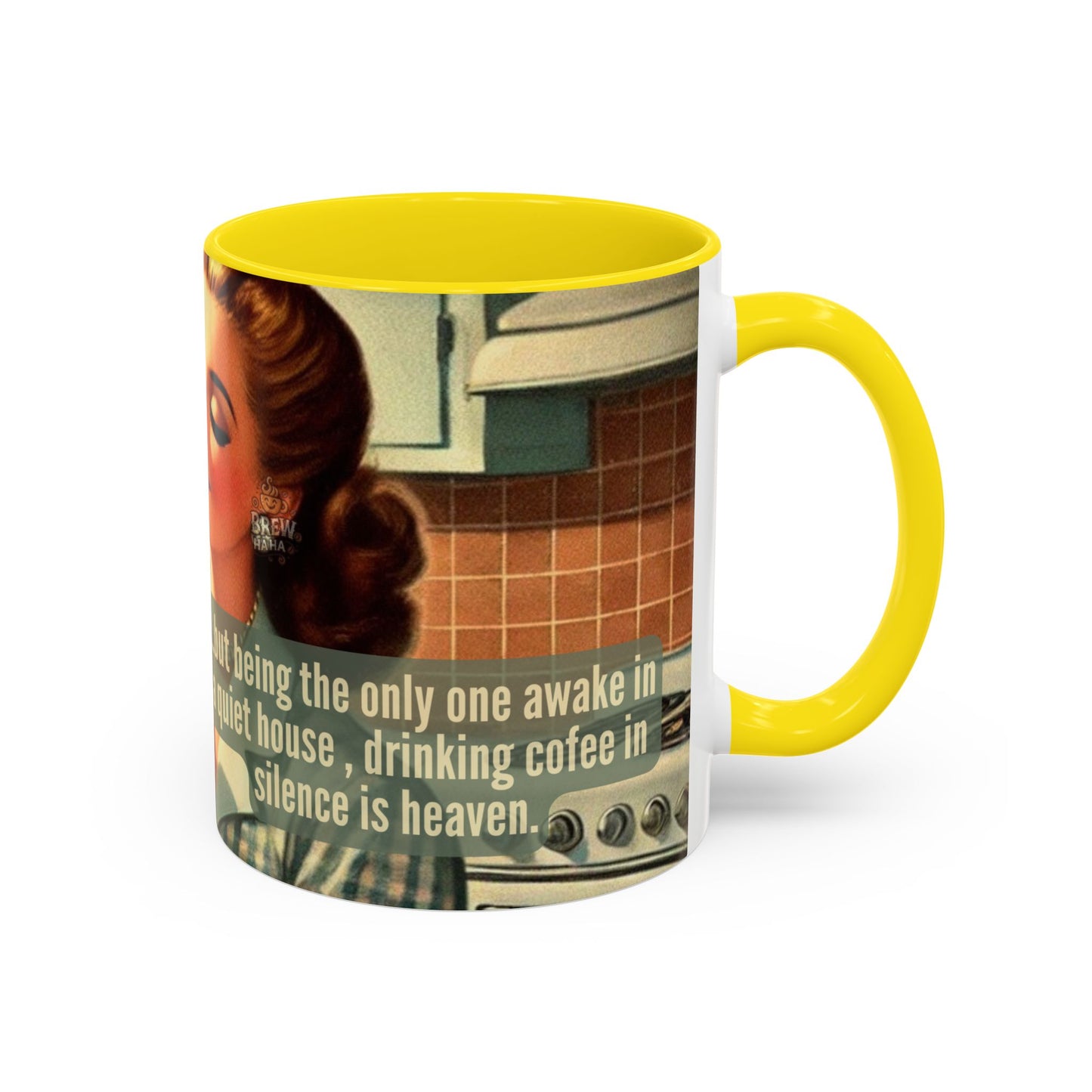 Coffee Mug - Coffee Lover's Silence is Heaven Design - 11, 15oz
