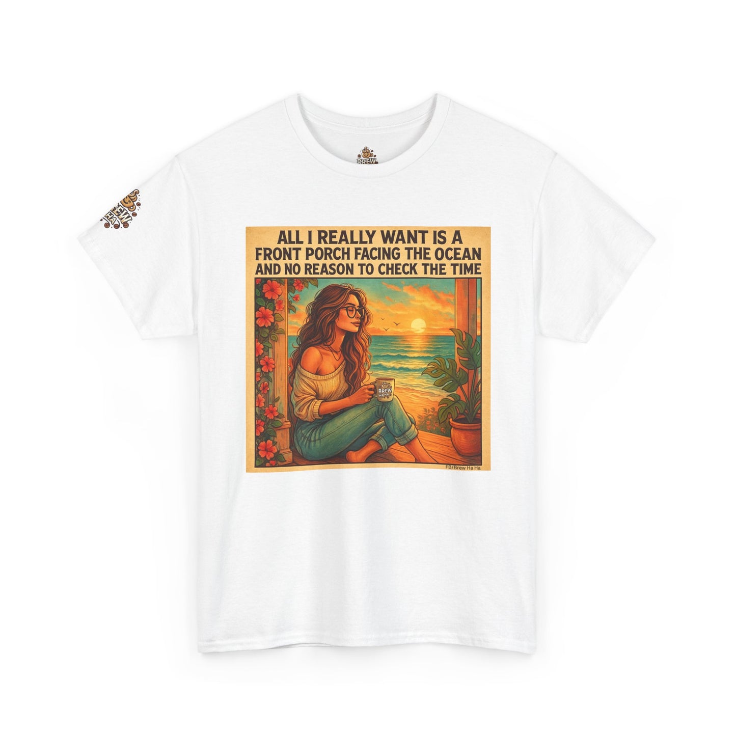 Beach Vibes Tee - Front Porch Dream, Summer Favorite, Vacation Essentials, Relaxation Gift, Ocean Lover Shirt
