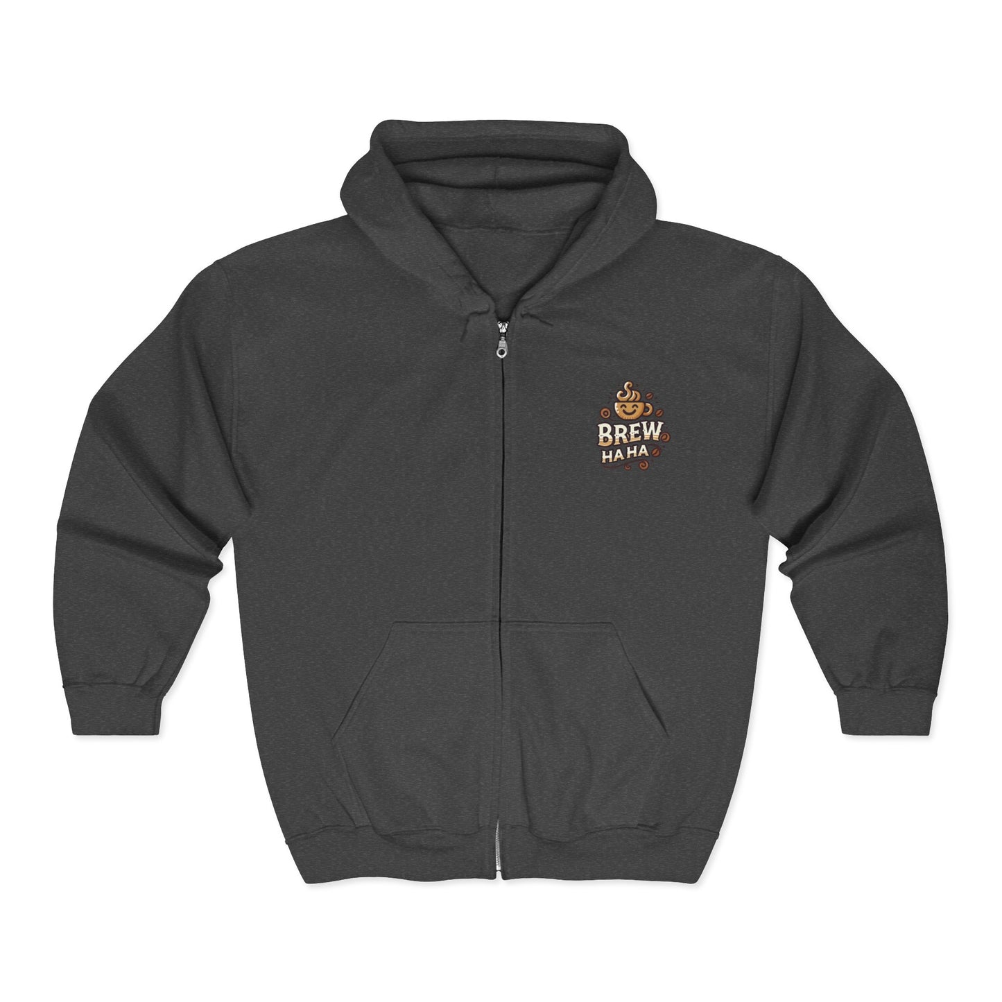 Coffee Lover's Unisex Zip Hoodie | Funny Brew Haha Sweater | Ideal for Cafés, Chill Nights, Coffee Dates, Birthdays, Gifts