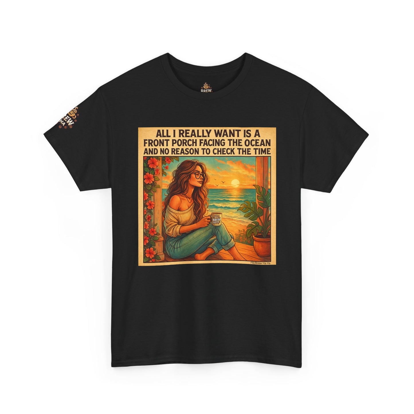 Beach Vibes Tee - Front Porch Dream, Summer Favorite, Vacation Essentials, Relaxation Gift, Ocean Lover Shirt