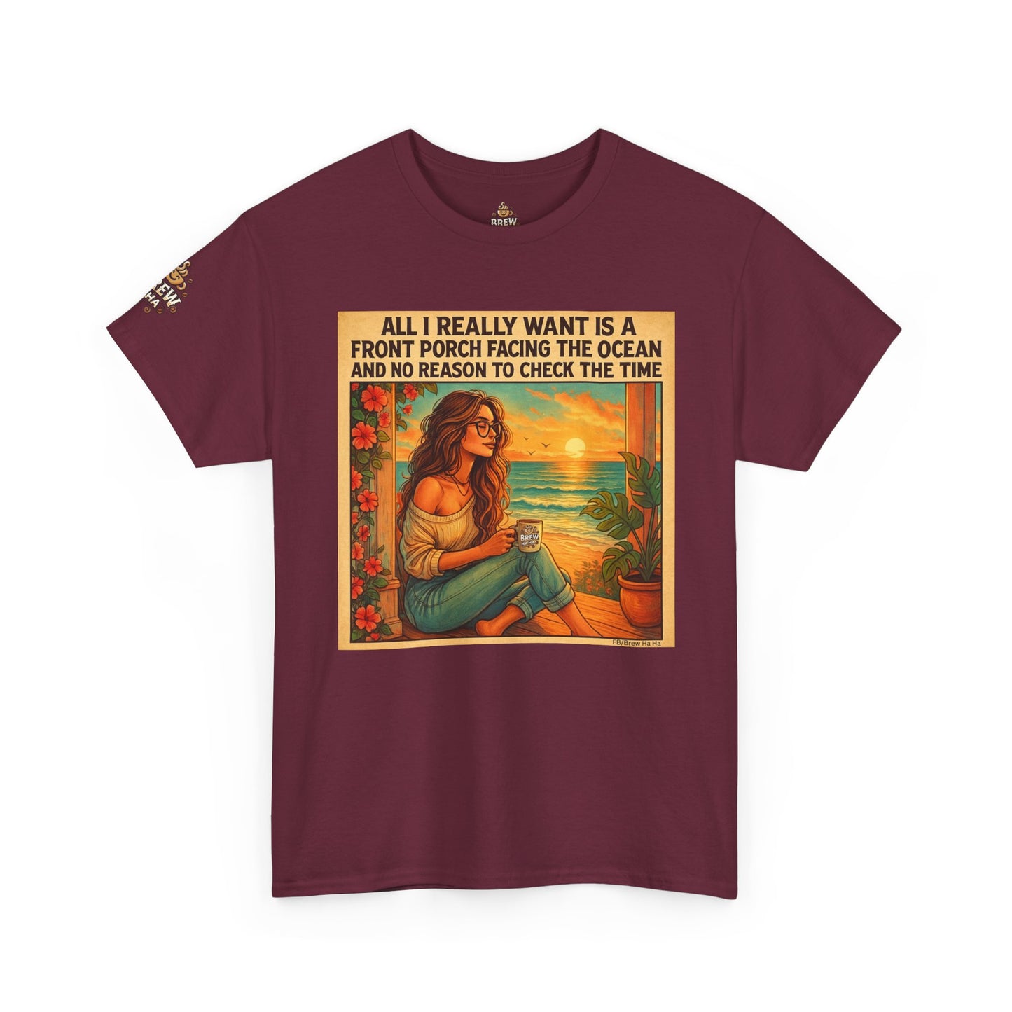 Beach Vibes Tee - Front Porch Dream, Summer Favorite, Vacation Essentials, Relaxation Gift, Ocean Lover Shirt