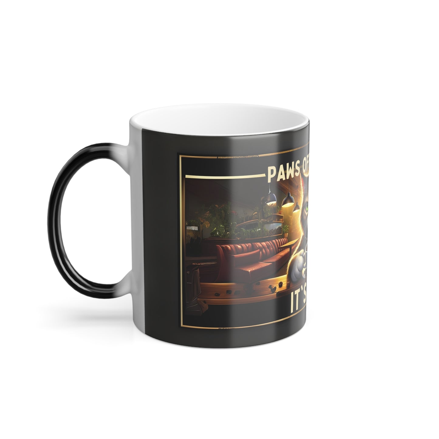 Mug - Color Morphing 11oz Paws Off My Coffee Cat Design
