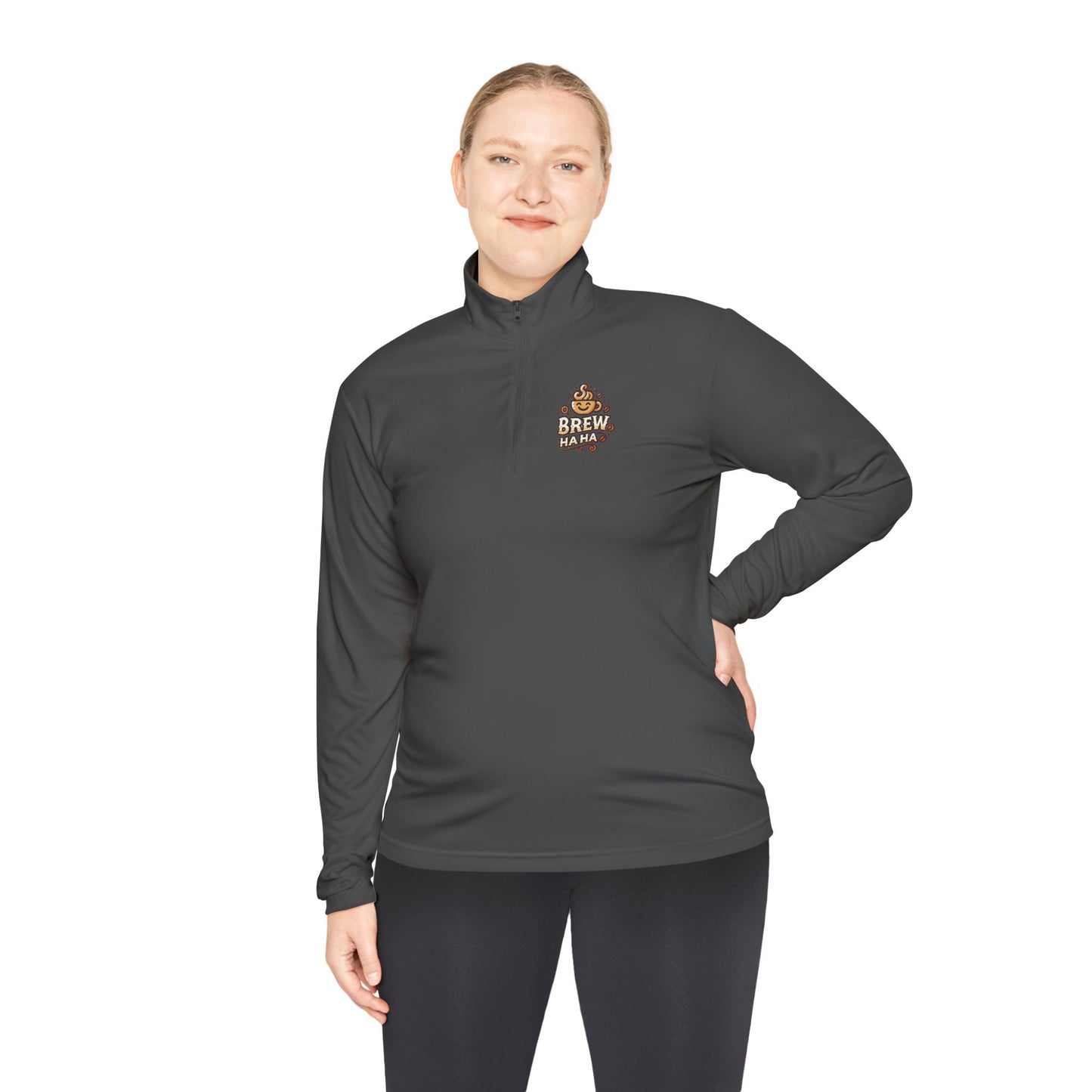 Cozy Quarter-Zip Pullover, Casual Wear, Gifts for Coffee Lovers, Fall Fashion, Unisex Style, Brew Crew Pullover