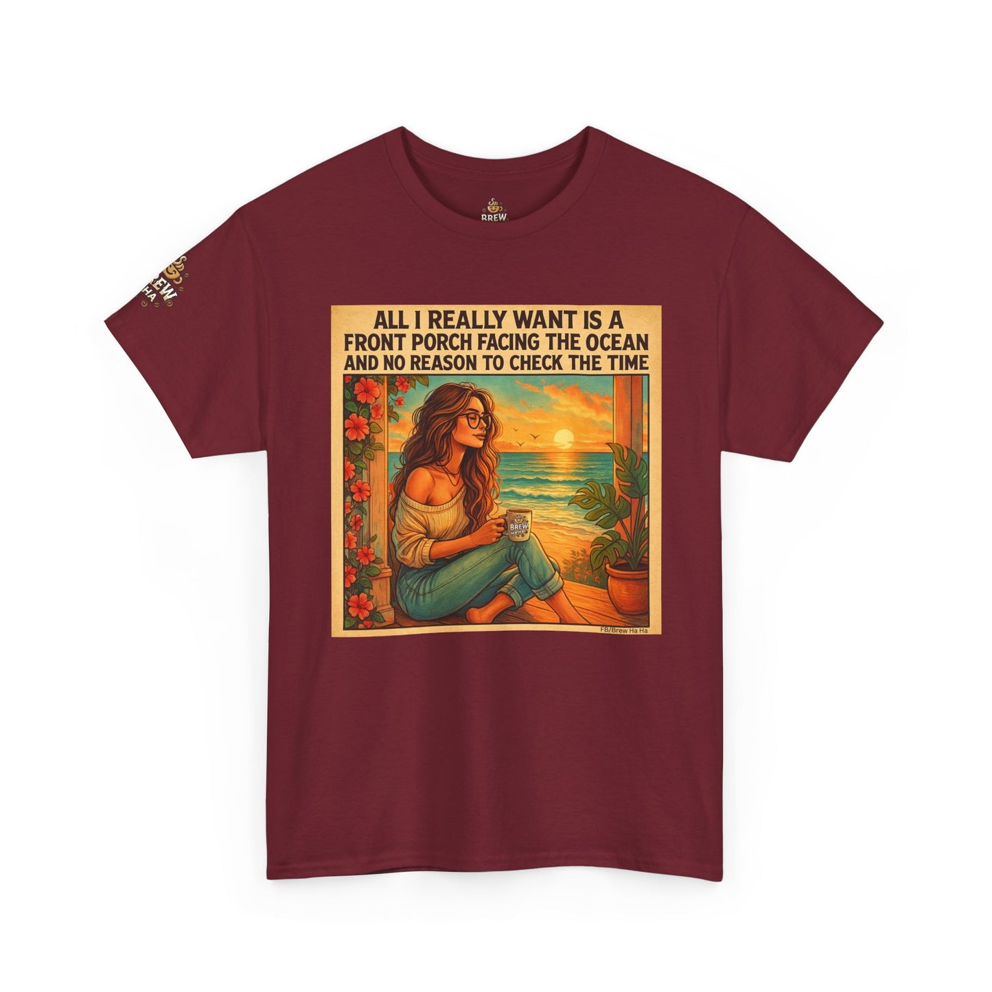 Beach Vibes Tee - Front Porch Dream, Summer Favorite, Vacation Essentials, Relaxation Gift, Ocean Lover Shirt
