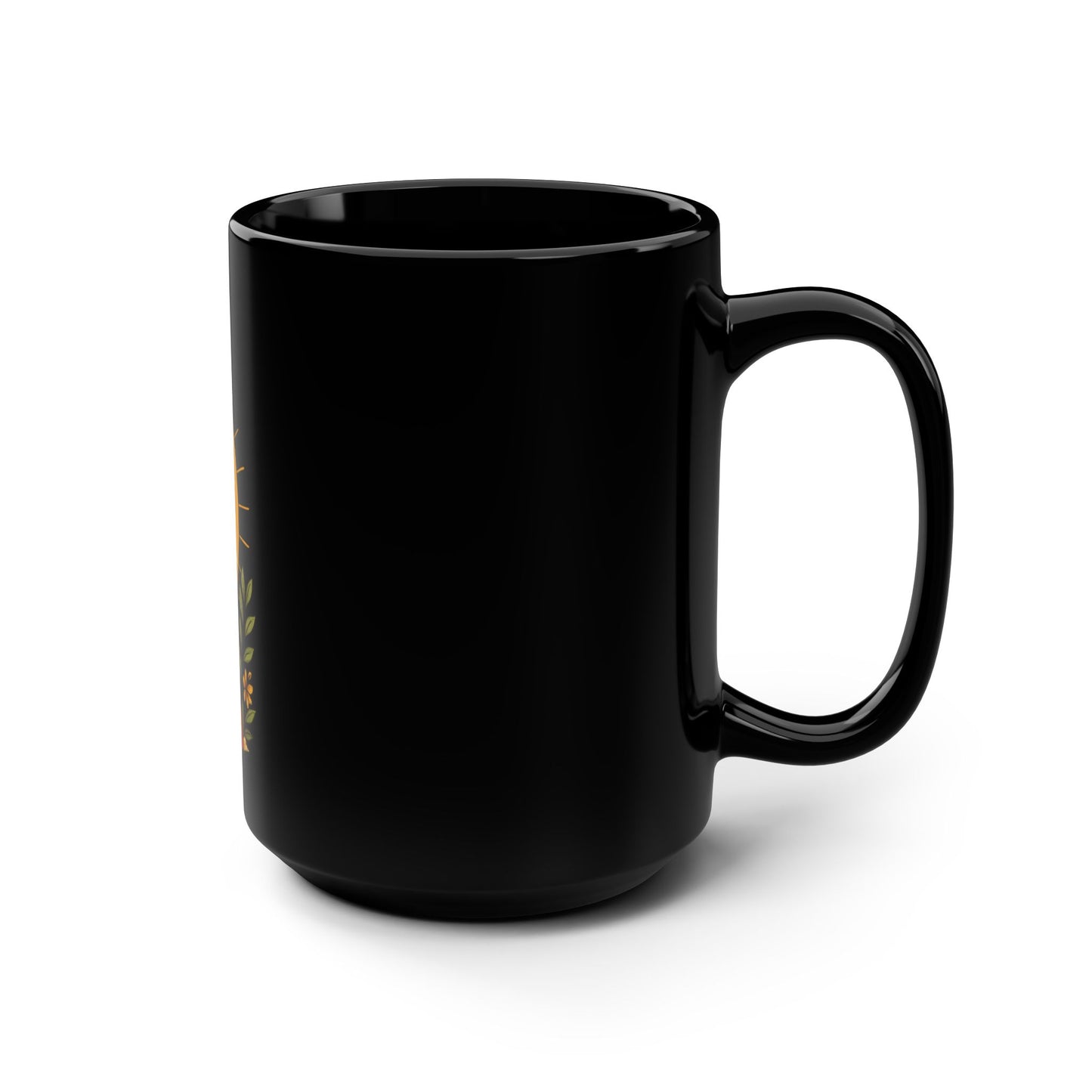 Coffee Lover's Black Mug, Cozy Beverage Cup, Inspirational Gift for Friends, Perfect for Birthdays, Holidays, and Self-Care Moments