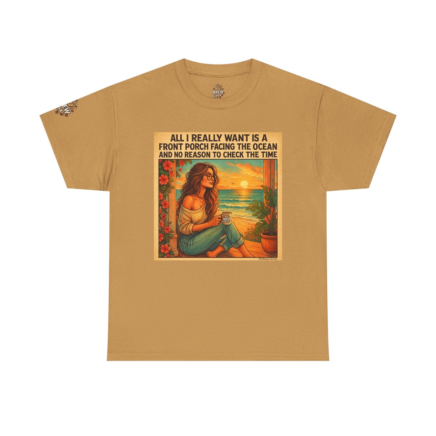 Beach Vibes Tee - Front Porch Dream, Summer Favorite, Vacation Essentials, Relaxation Gift, Ocean Lover Shirt