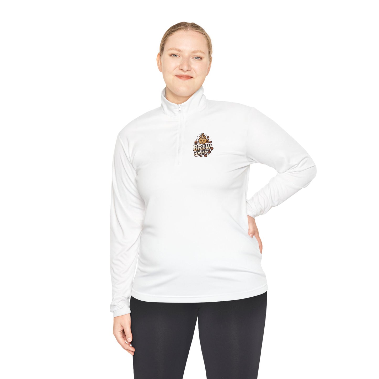 Cozy Quarter-Zip Pullover, Casual Wear, Gifts for Coffee Lovers, Fall Fashion, Unisex Style, Brew Crew Pullover