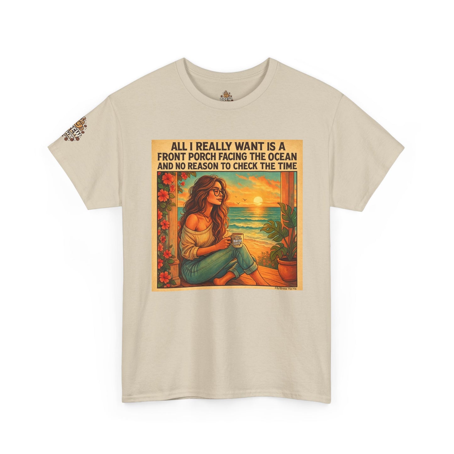 Beach Vibes Tee - Front Porch Dream, Summer Favorite, Vacation Essentials, Relaxation Gift, Ocean Lover Shirt