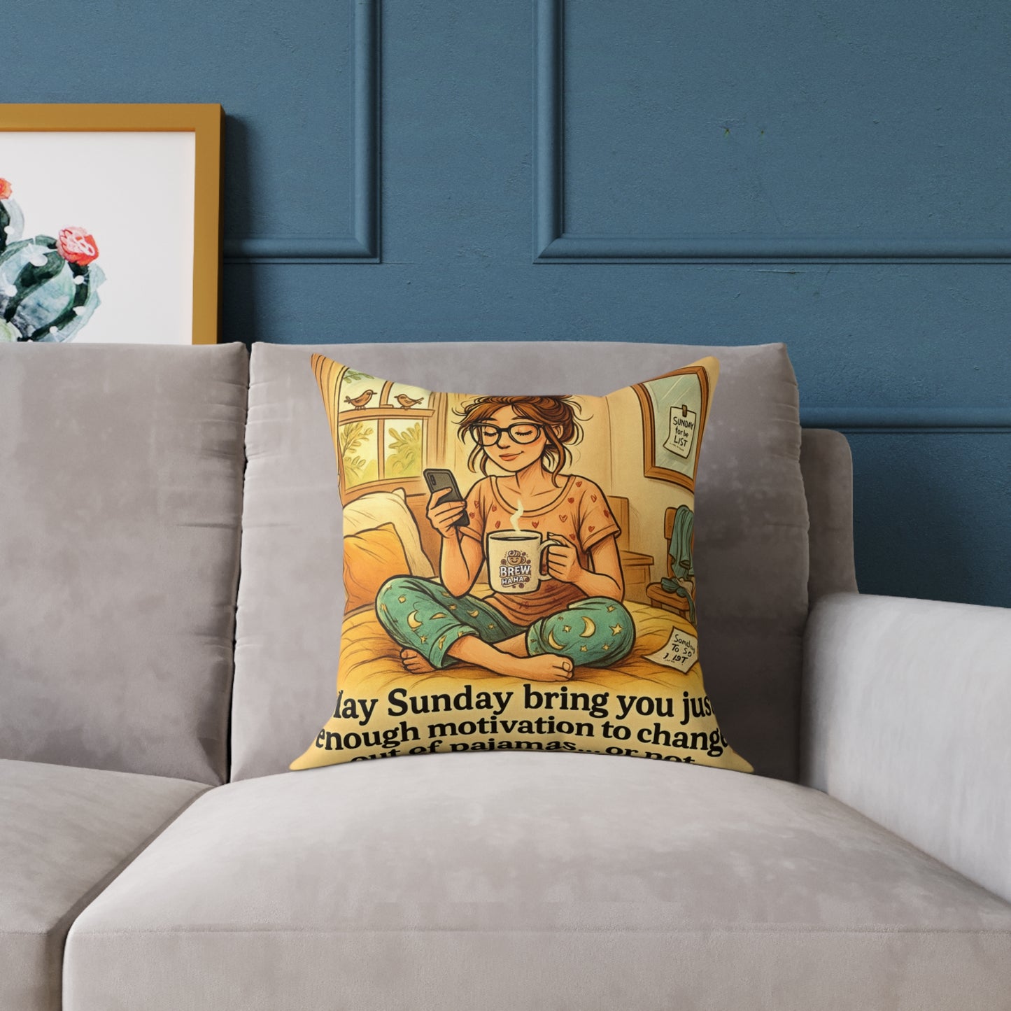 Cozy Motivational Pillow