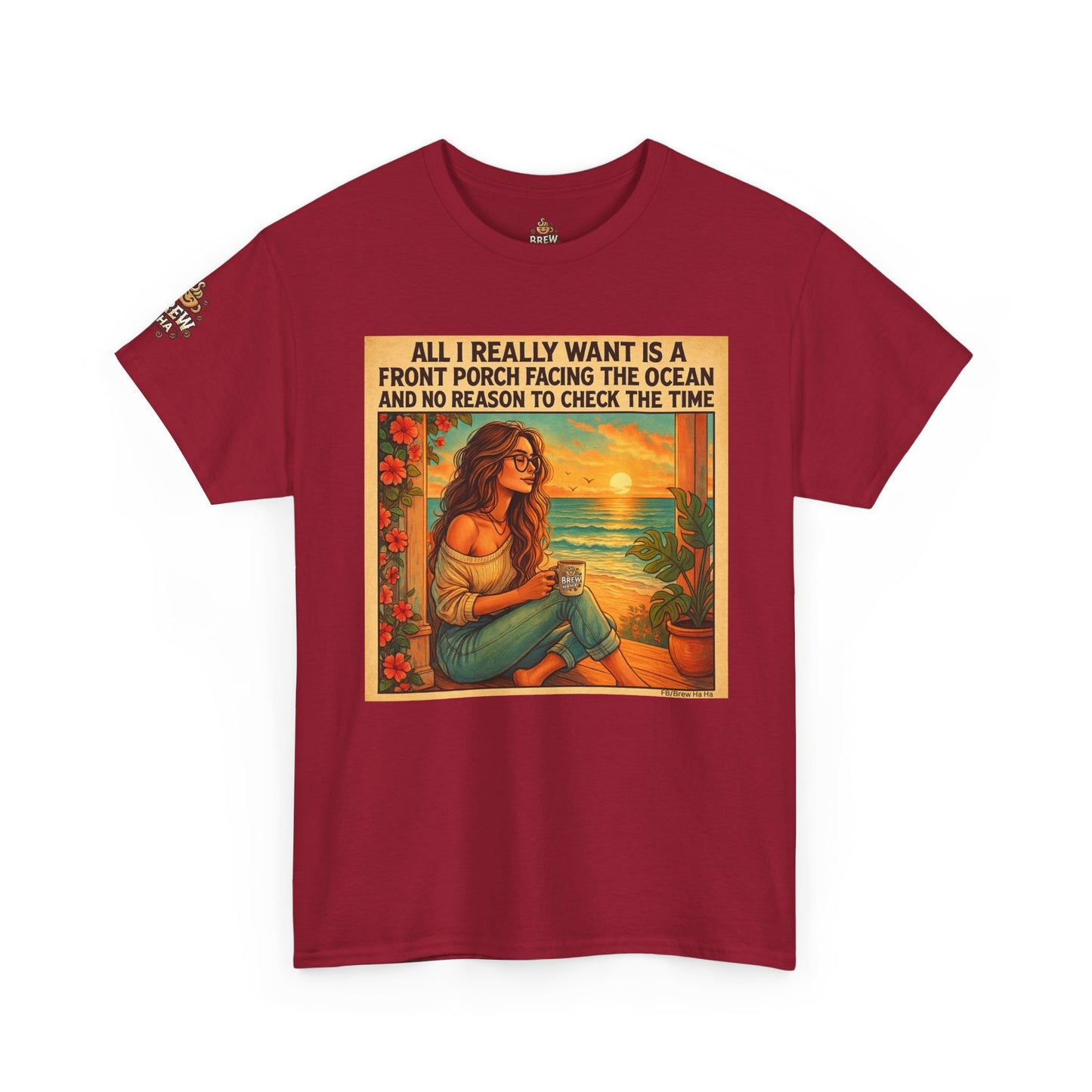 Beach Vibes Tee - Front Porch Dream, Summer Favorite, Vacation Essentials, Relaxation Gift, Ocean Lover Shirt