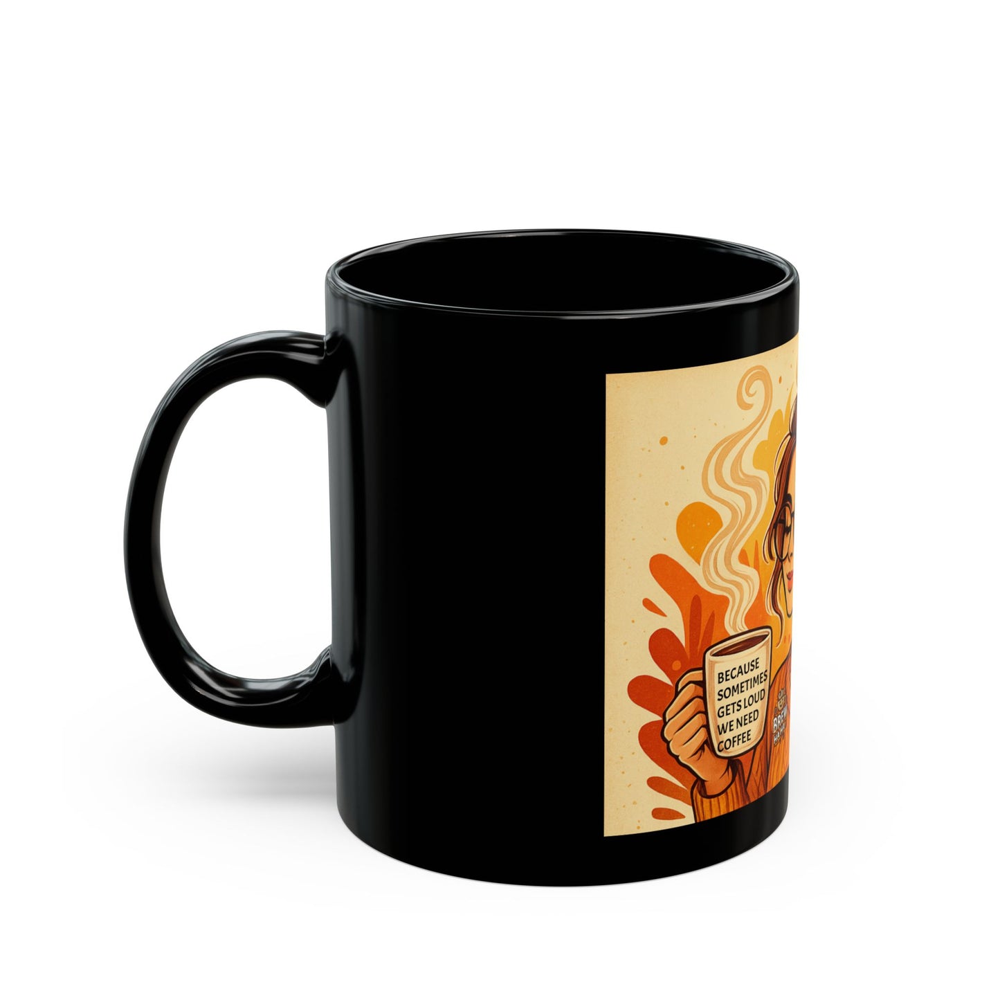 Cozy Autumn Vibes Black Mug | Inspirational Quote, Fall Gift, Coffee Lover, Tea Mug, Home Decor