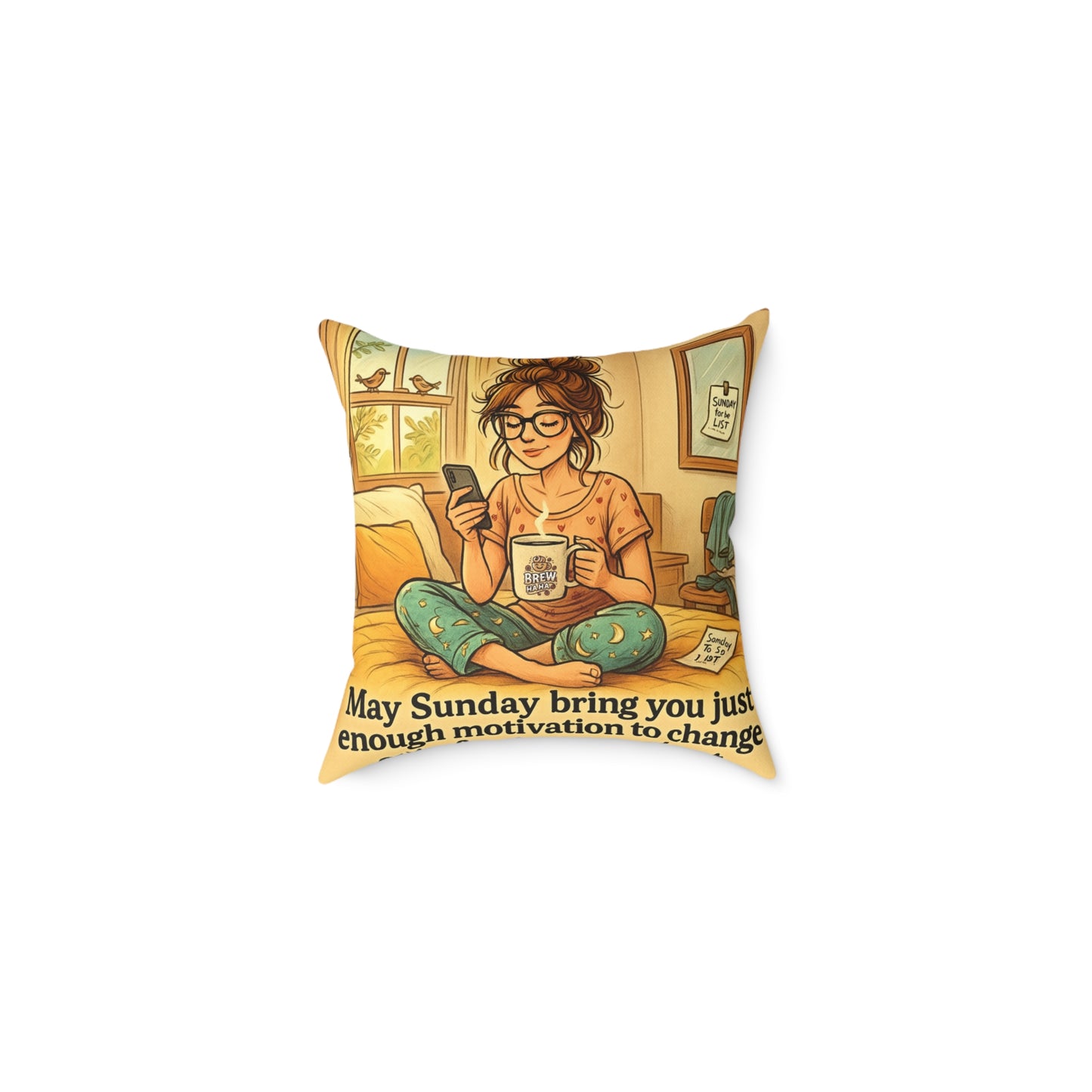 Cozy Motivational Pillow