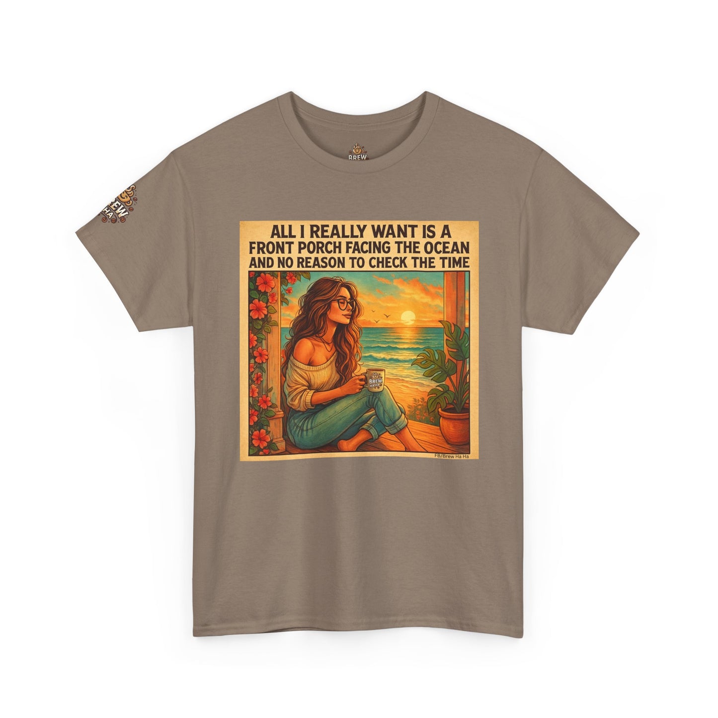 Beach Vibes Tee - Front Porch Dream, Summer Favorite, Vacation Essentials, Relaxation Gift, Ocean Lover Shirt