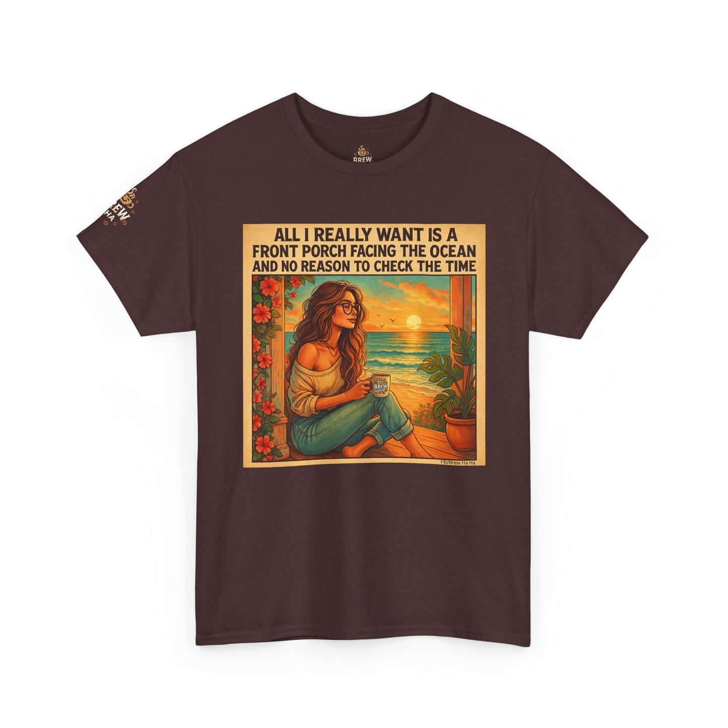 Beach Vibes Tee - Front Porch Dream, Summer Favorite, Vacation Essentials, Relaxation Gift, Ocean Lover Shirt