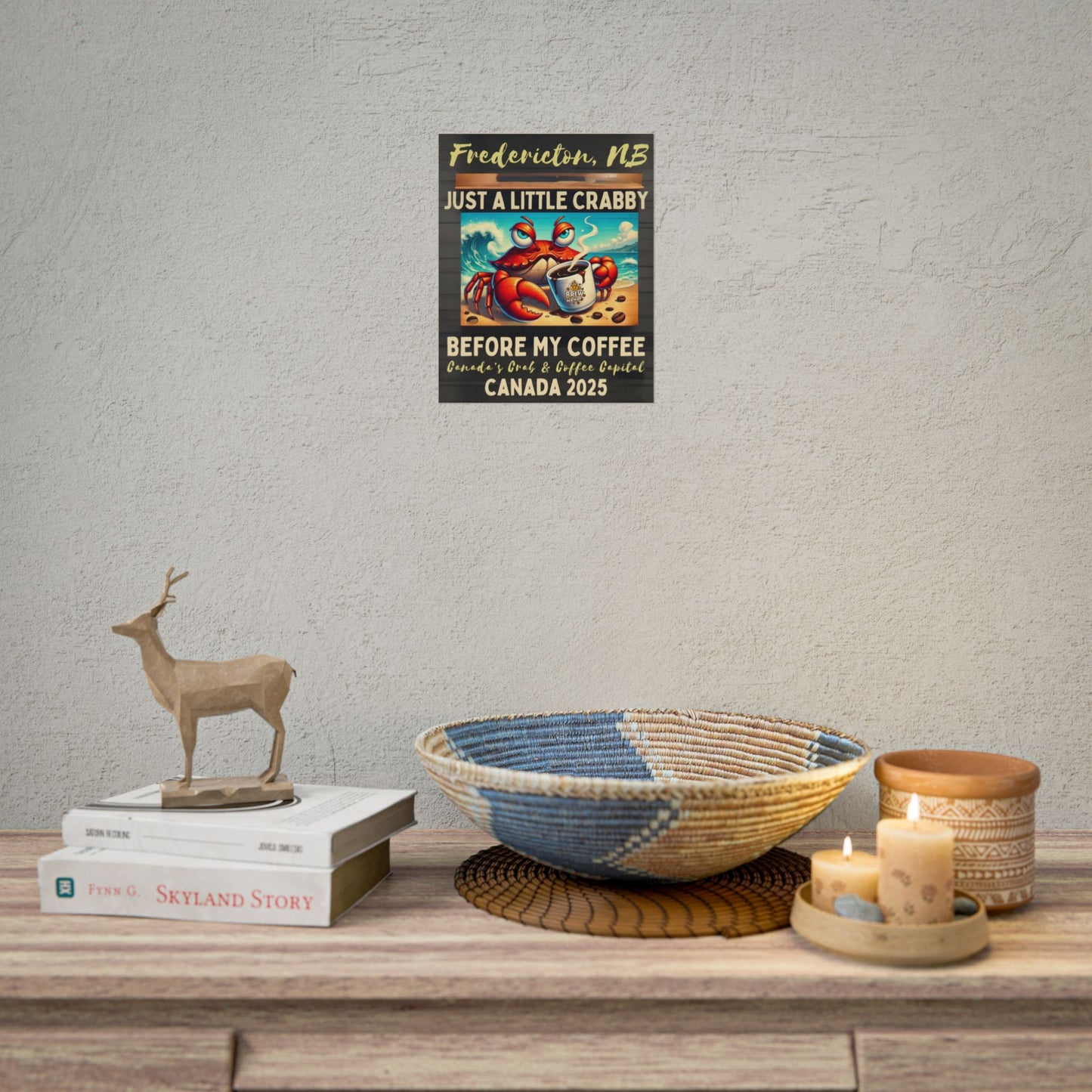Crabby Coffee Wall Art Poster - Fredericton's Unique Decor