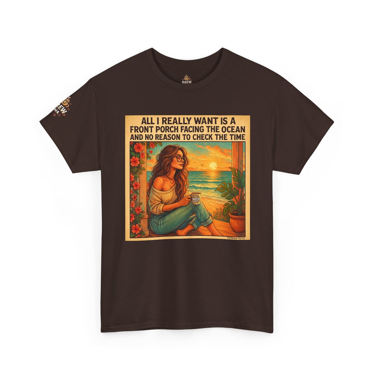 Beach Vibes Tee - Front Porch Dream, Summer Favorite, Vacation Essentials, Relaxation Gift, Ocean Lover Shirt