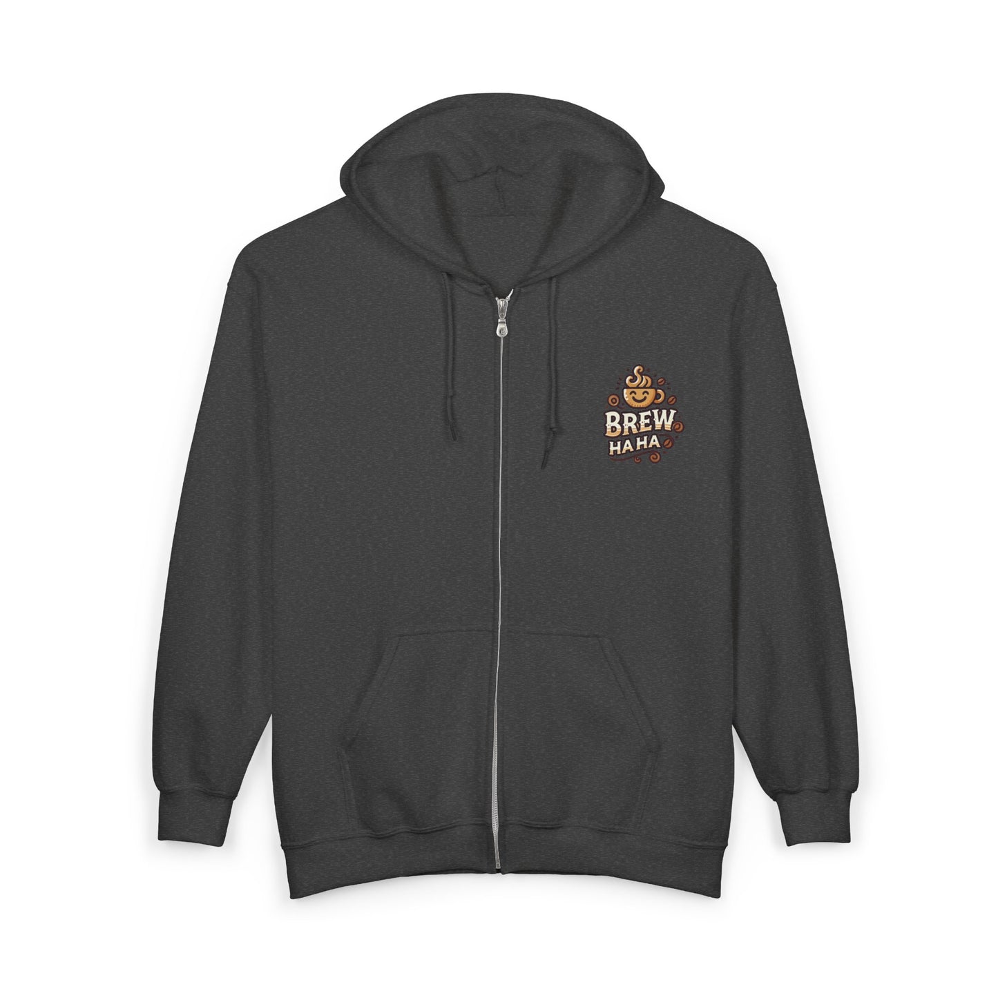 Coffee Lover's Unisex Zip Hoodie | Funny Brew Haha Sweater | Ideal for Cafés, Chill Nights, Coffee Dates, Birthdays, Gifts