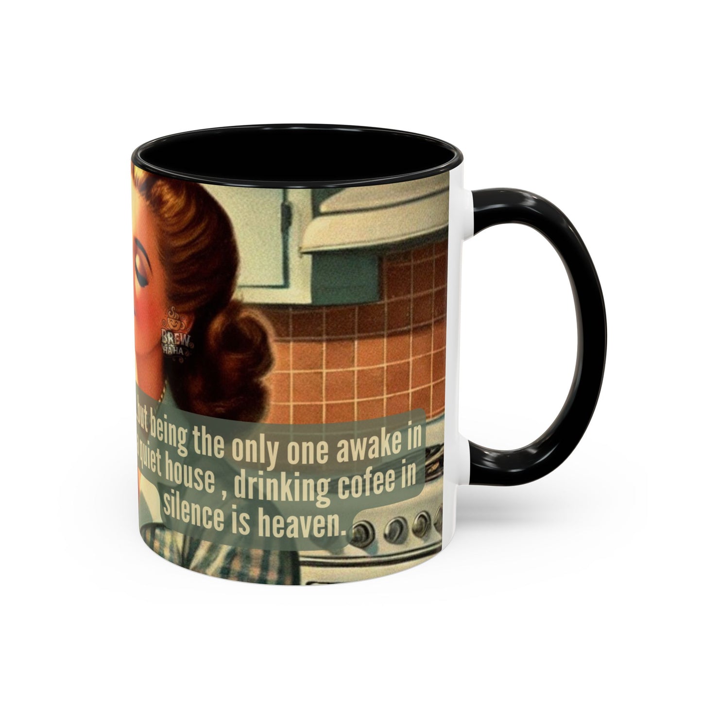 Coffee Mug - Coffee Lover's Silence is Heaven Design - 11, 15oz