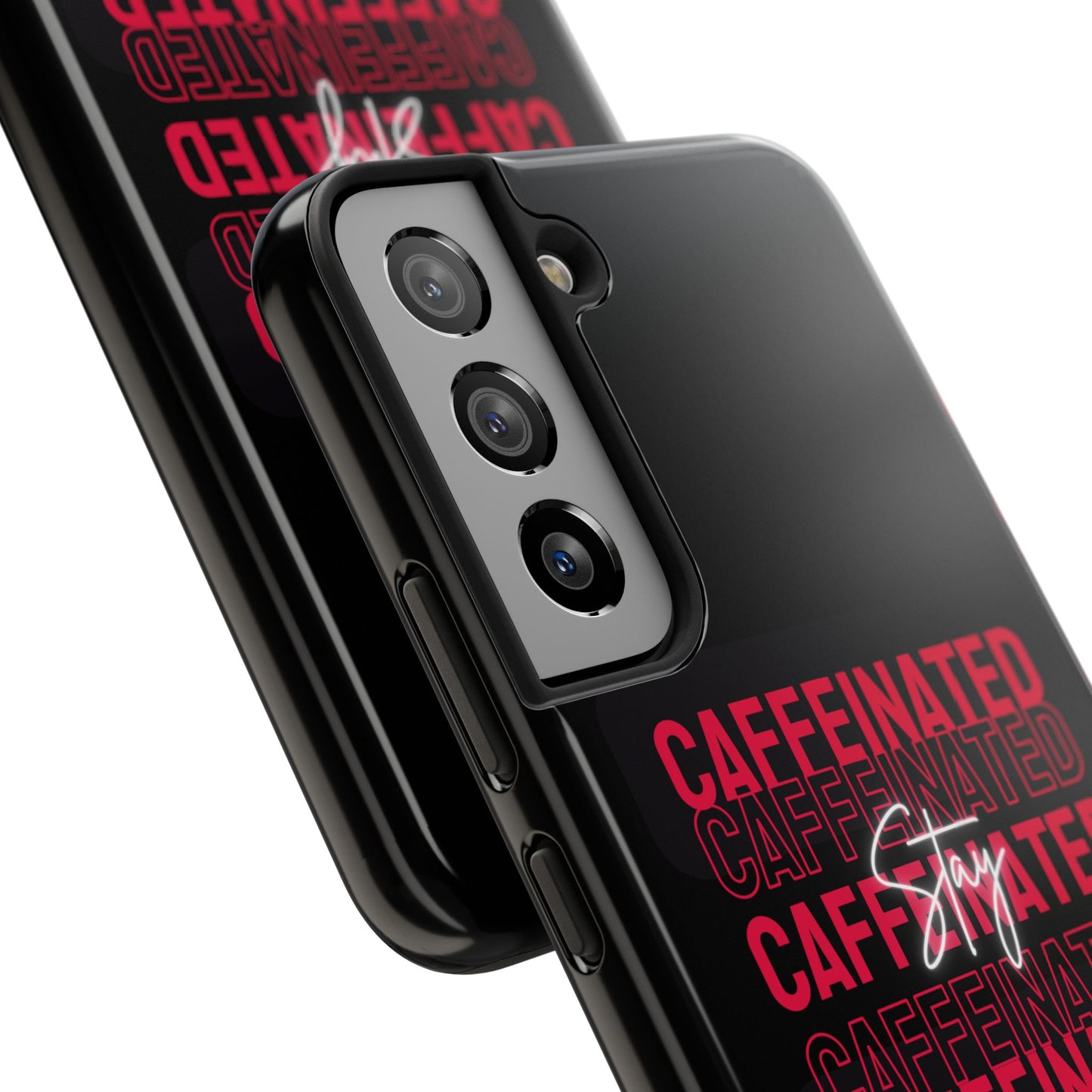 Stylish Tough Phone Case - Stay Caffeinated Design, Phone Cover, Gift for Coffee Lovers, Durable, Trendy Tech Accessory