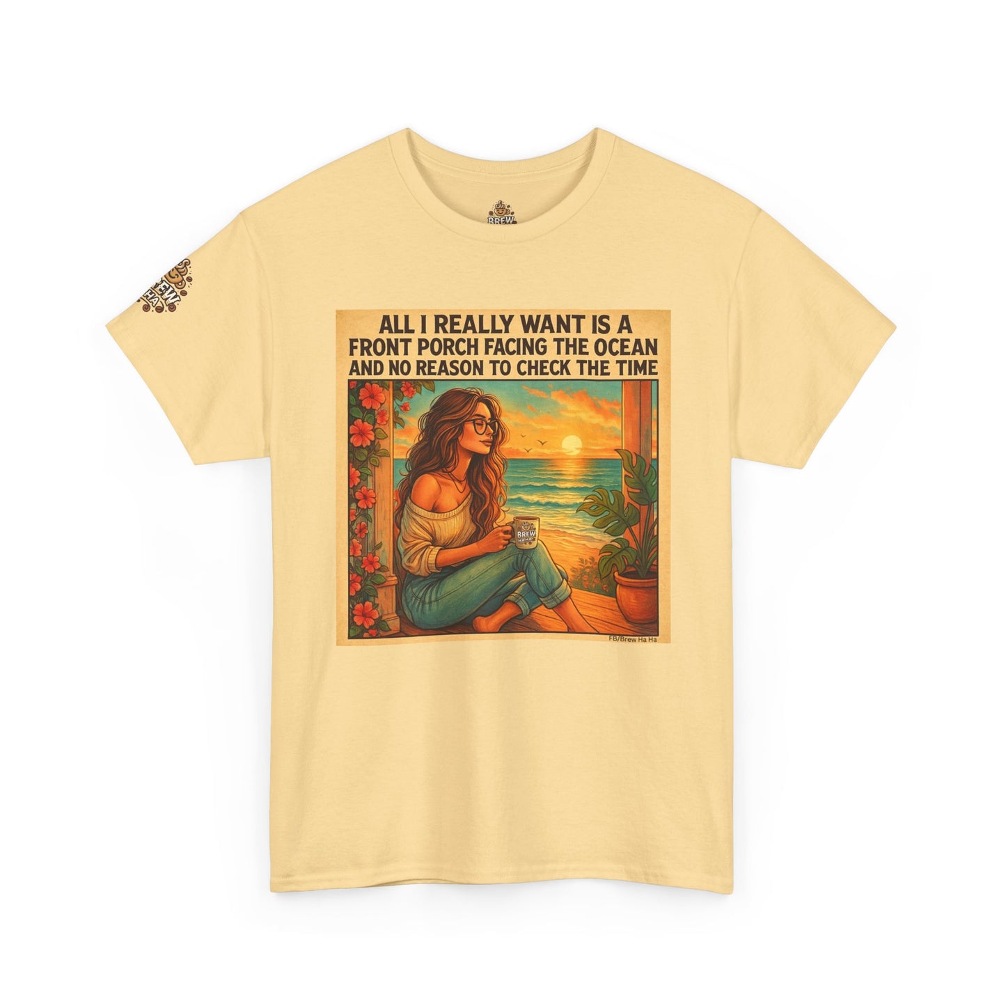 Beach Vibes Tee - Front Porch Dream, Summer Favorite, Vacation Essentials, Relaxation Gift, Ocean Lover Shirt