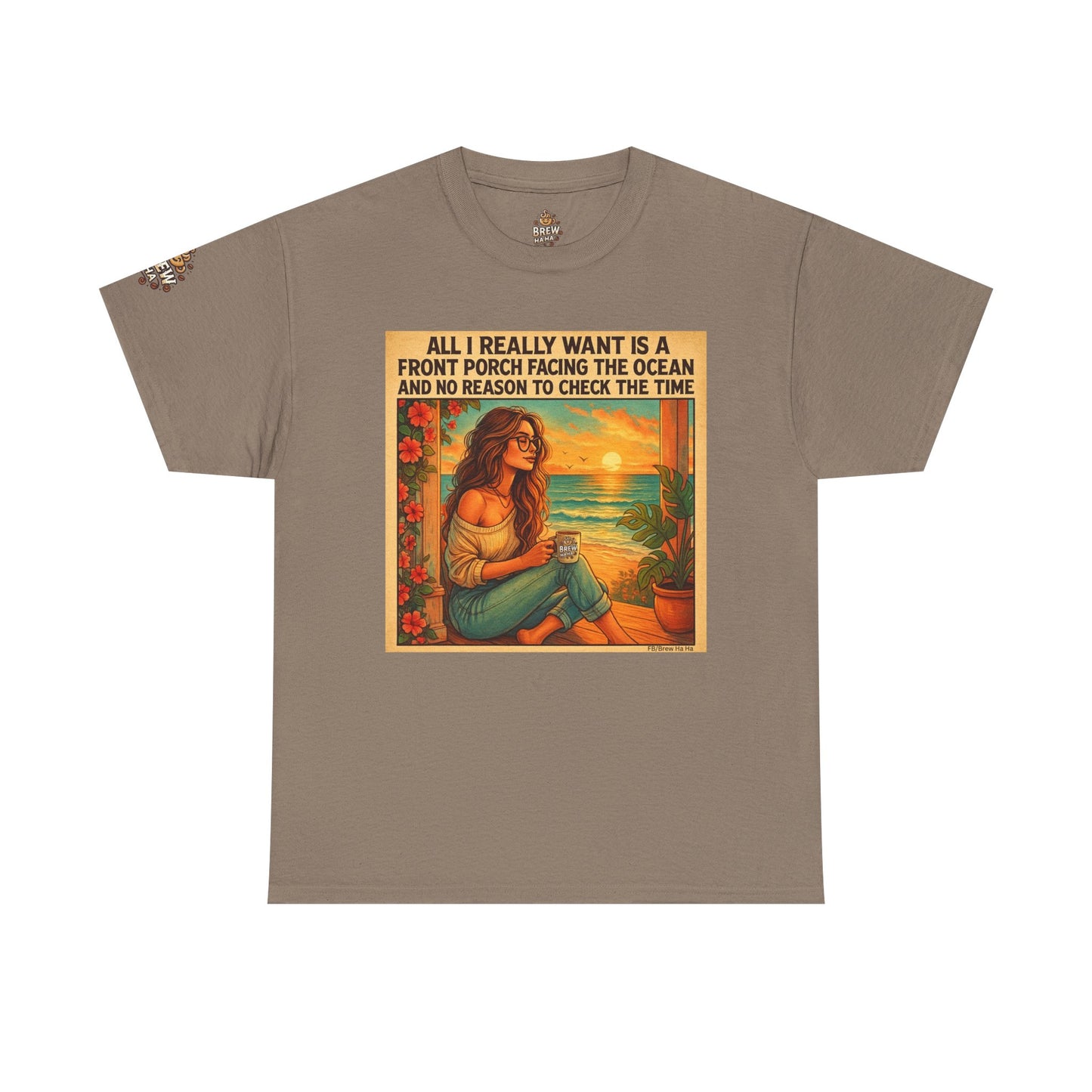 Beach Vibes Tee - Front Porch Dream, Summer Favorite, Vacation Essentials, Relaxation Gift, Ocean Lover Shirt