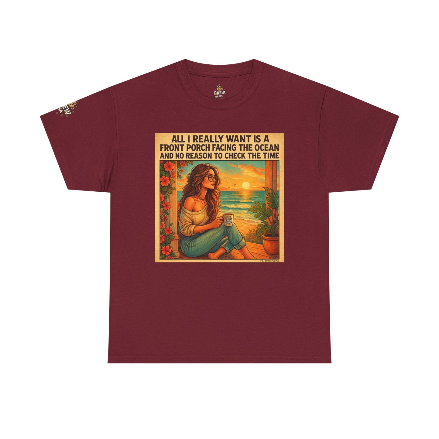 Beach Vibes Tee - Front Porch Dream, Summer Favorite, Vacation Essentials, Relaxation Gift, Ocean Lover Shirt