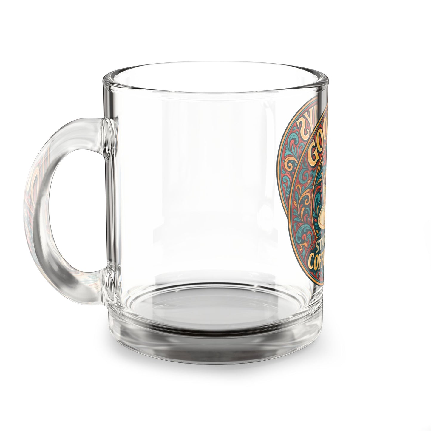 Clear Coffee Mug - 'Good Days Start with Coffee & Peace' - Perfect Gift for Coffee Lovers, Home Decor, Relaxation