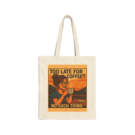 Coffee Lovers Cotton Canvas Tote Bag, Eco-Friendly Shopping Bag, Gift for Coffee Enthusiasts, Cute Tote for Daily Use, Funny Tote