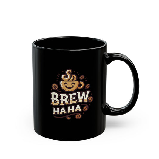 Funny Coffee Mug, Brew Haha, Humorous Gift, Kitchen Decor, Coffee Lover's Cup, Tea Time, Office Humor, Birthday Present