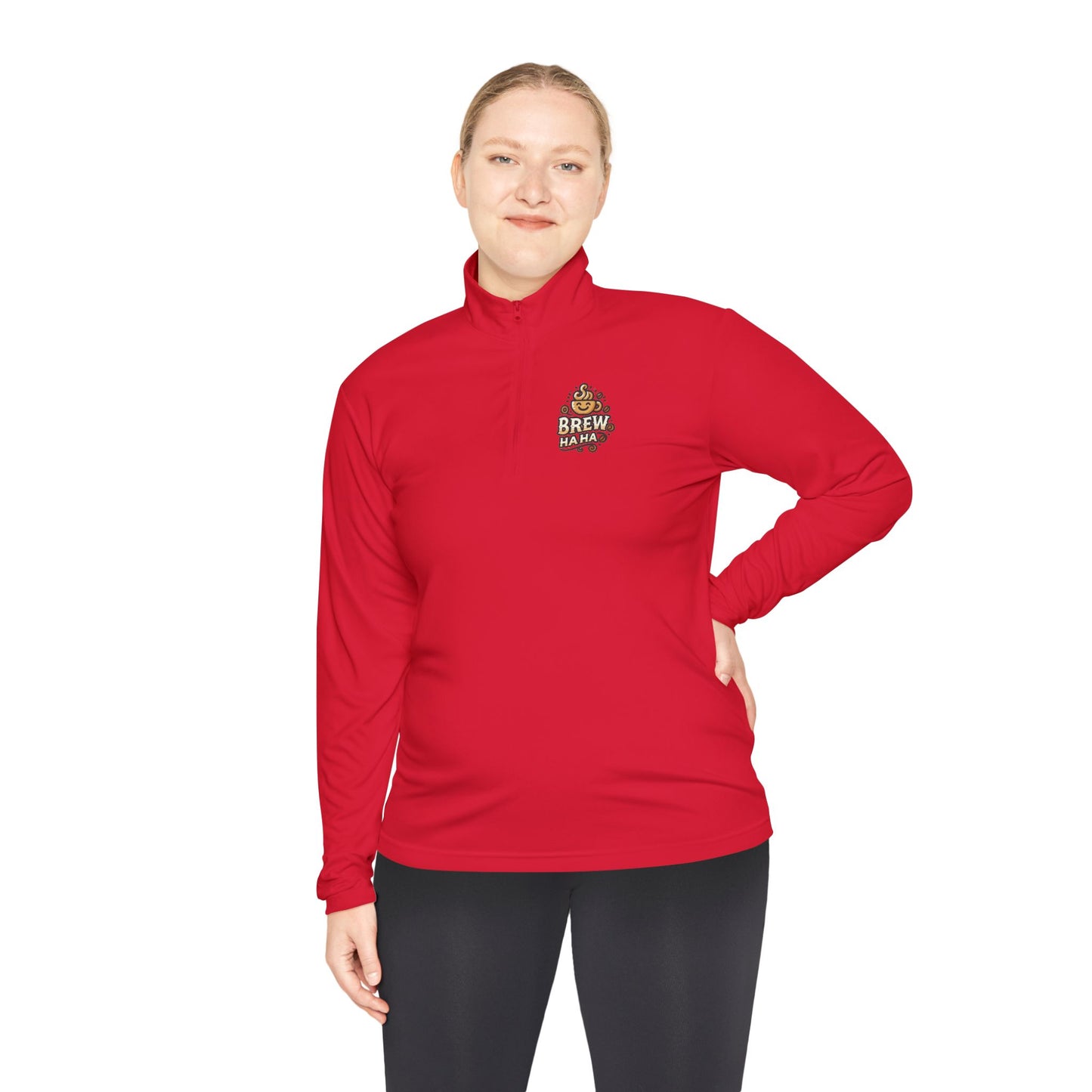 Cozy Quarter-Zip Pullover, Casual Wear, Gifts for Coffee Lovers, Fall Fashion, Unisex Style, Brew Crew Pullover