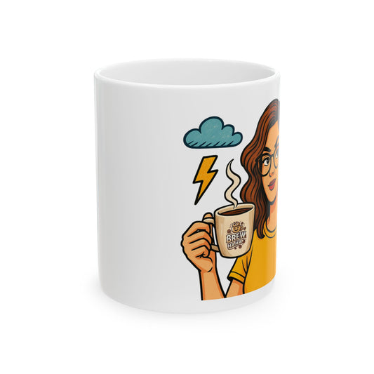 Funny Coffee Mug – ‘Life Hack: Coffee Turns Depression into Anxiety’ – Dark Humor Gift for Coffee Lovers & Friends