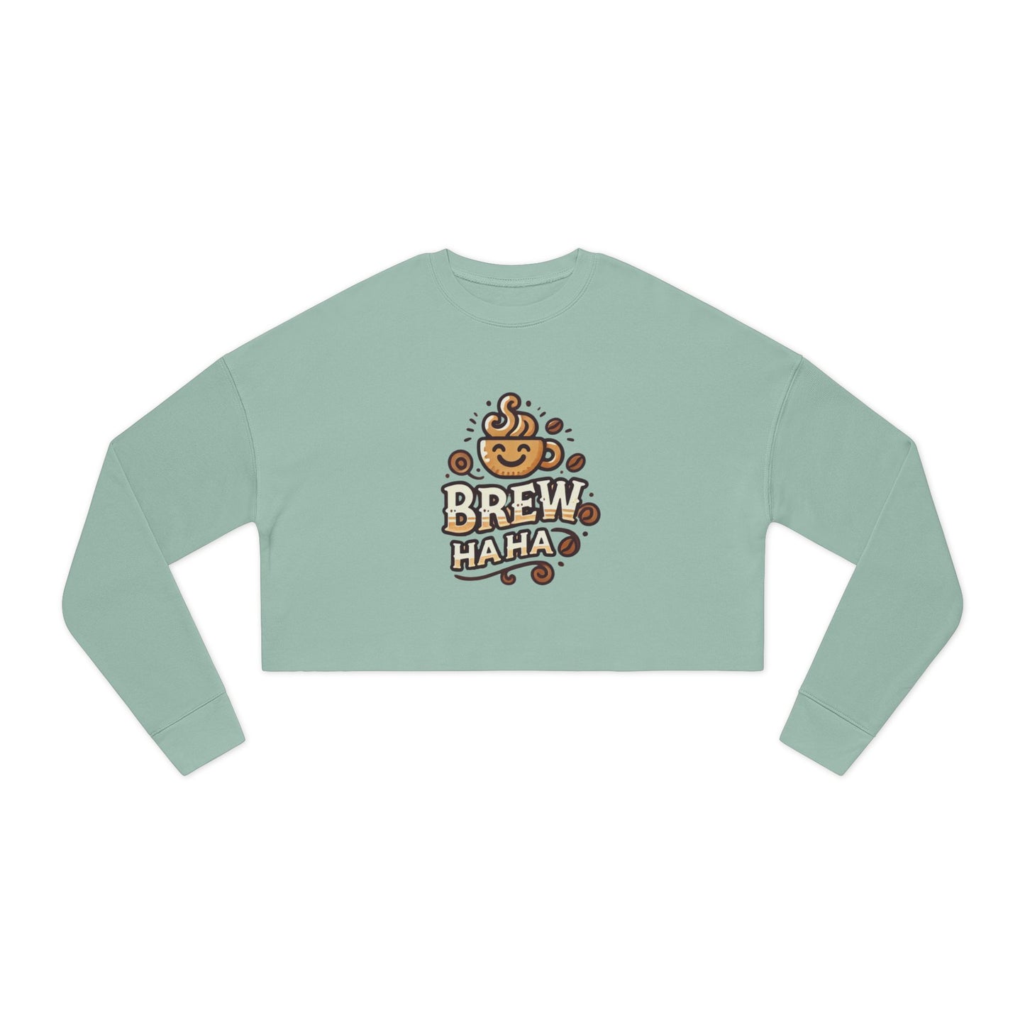 Brew Haha Cropped Sweatshirt - Cozy Fall Fashion, Funny Sweatshirts, Pumpkin Spice Lover Gift, Halloween Outfit, Autumn Apparel