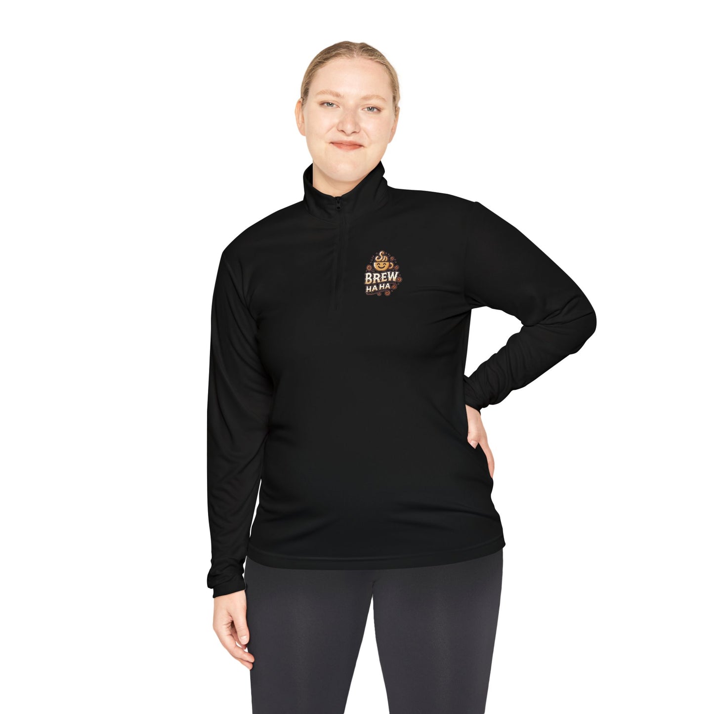 Cozy Quarter-Zip Pullover, Casual Wear, Gifts for Coffee Lovers, Fall Fashion, Unisex Style, Brew Crew Pullover