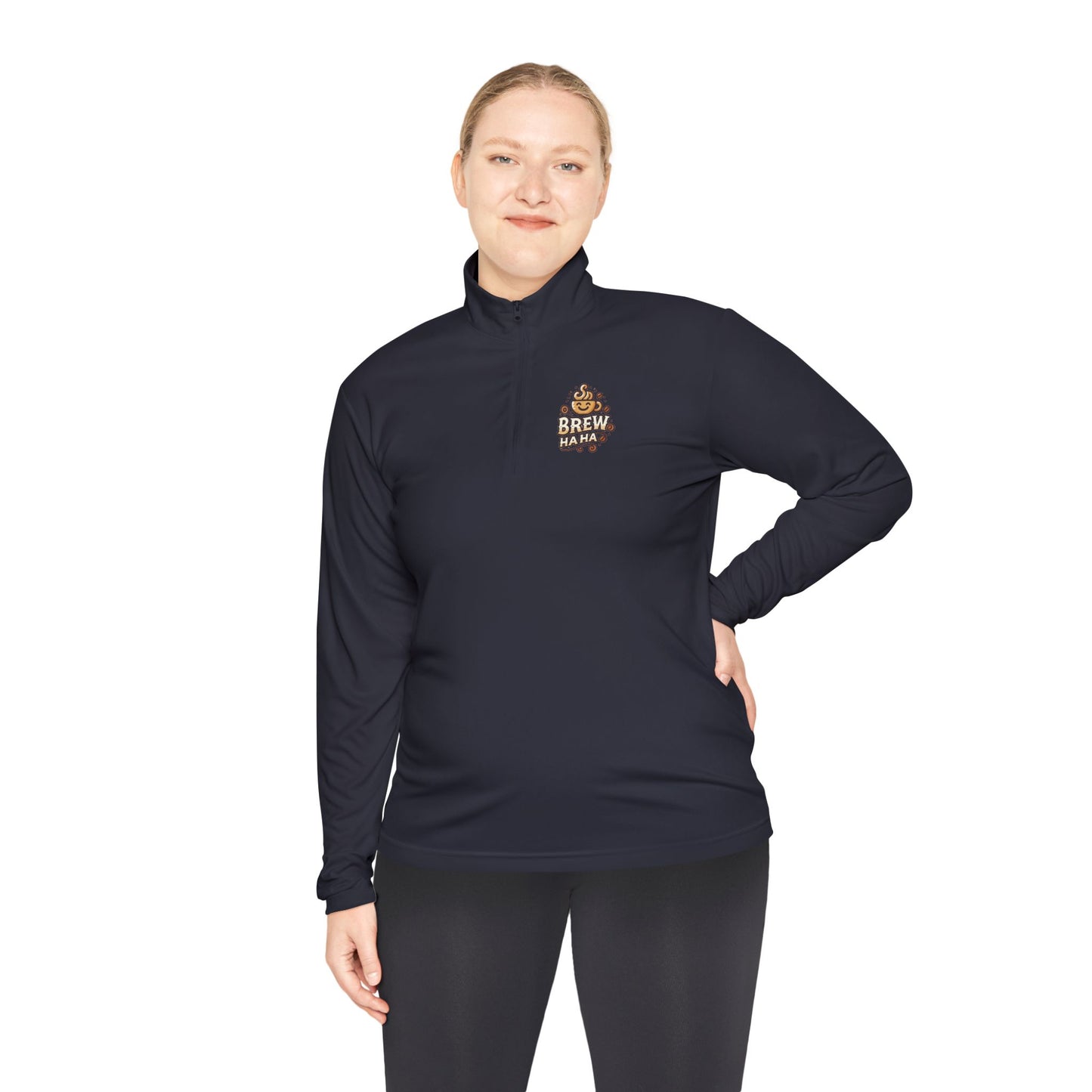 Cozy Quarter-Zip Pullover, Casual Wear, Gifts for Coffee Lovers, Fall Fashion, Unisex Style, Brew Crew Pullover