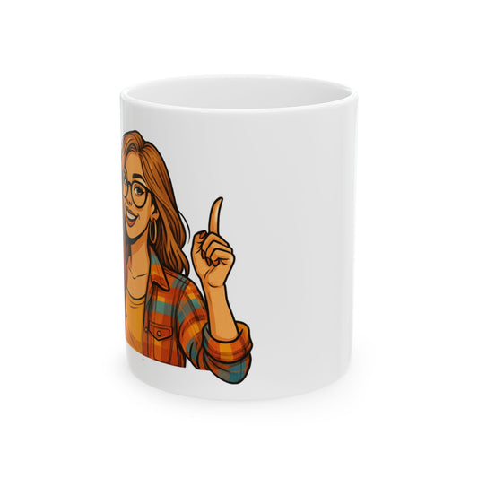 Sassy Coffee Mug – ‘Coffee in One Hand, Confidence in the Other’ – Funny Motivational Ceramic Cup, Gift for Coffee Lovers & Boss Babes