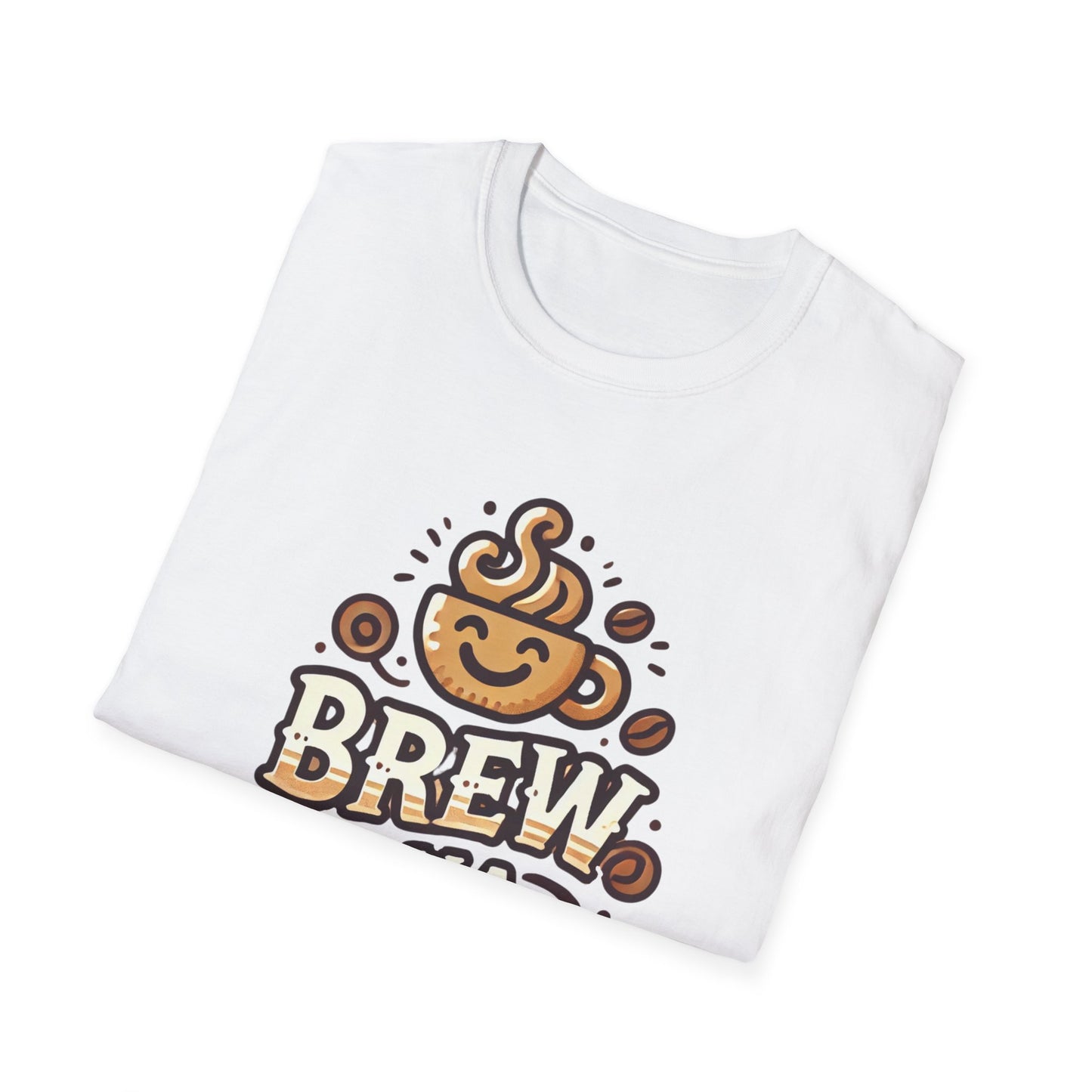 Funny Coffee Lover T-Shirt, Brew Haha Tee, Gift for Barista, Unisex Softstyle Shirt, Coffee Mug Design, Casual Wear