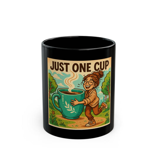 Cozy Coffee Mug, Just One Cup Mug, Funny Coffee Cup, Gift for Coffee Lovers, Cute Mug for Home Office