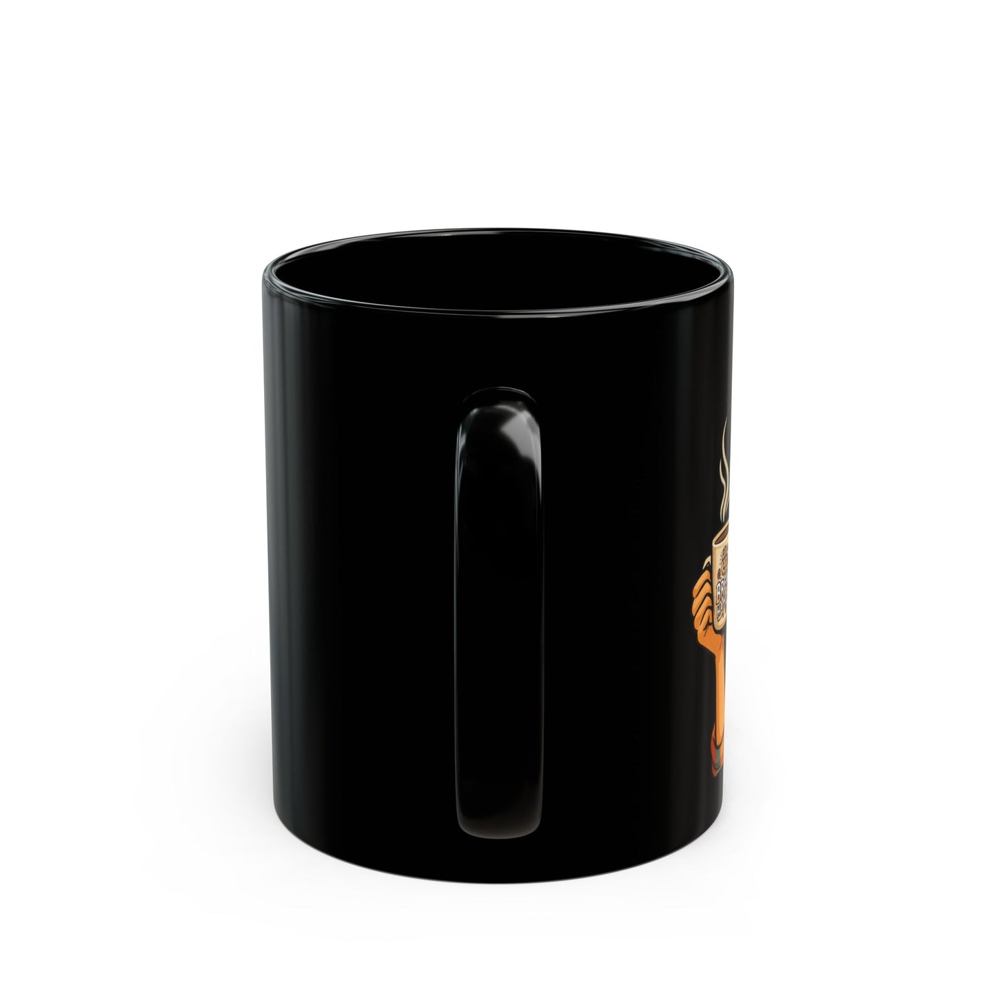 Chic Black Mug with Fun Design, Perfect Gift for Friends, Coffee Lovers, Birthdays, and Cozy Gatherings