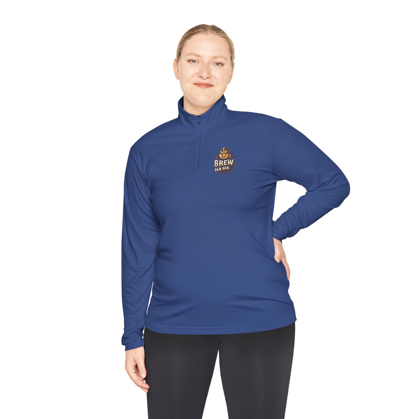 Cozy Quarter-Zip Pullover, Casual Wear, Gifts for Coffee Lovers, Fall Fashion, Unisex Style, Brew Crew Pullover